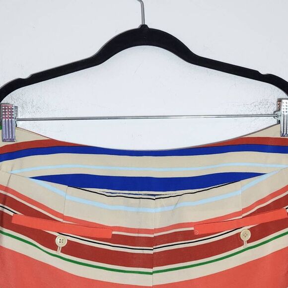 Outback Red Multi-Color Stripe Shorts Size 12 Colorful Striped Shorts - Picture 5 of 10